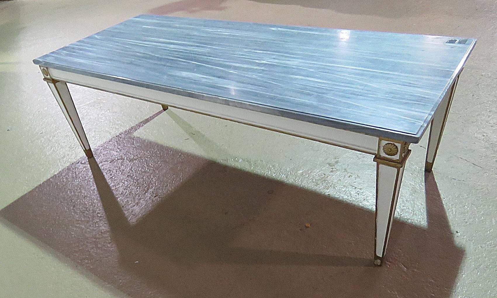 20th Century Swedish Style Marble-Top Coffee Table