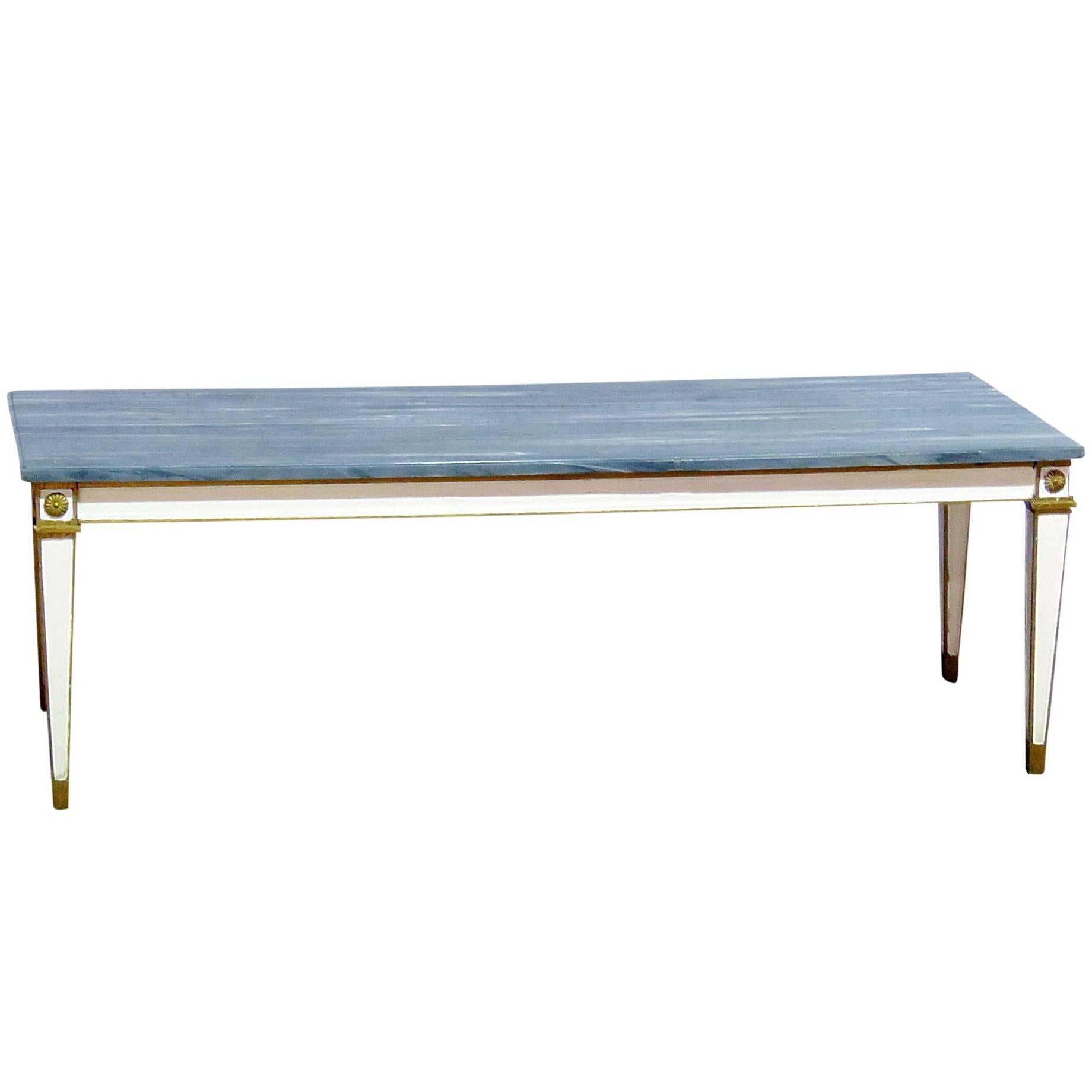 Swedish Style Marble-Top Coffee Table