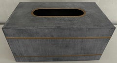Swedish Style Metal Gilt Edge Tissue Box