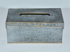 Swedish Style Metal Gilt Edge Tissue Box