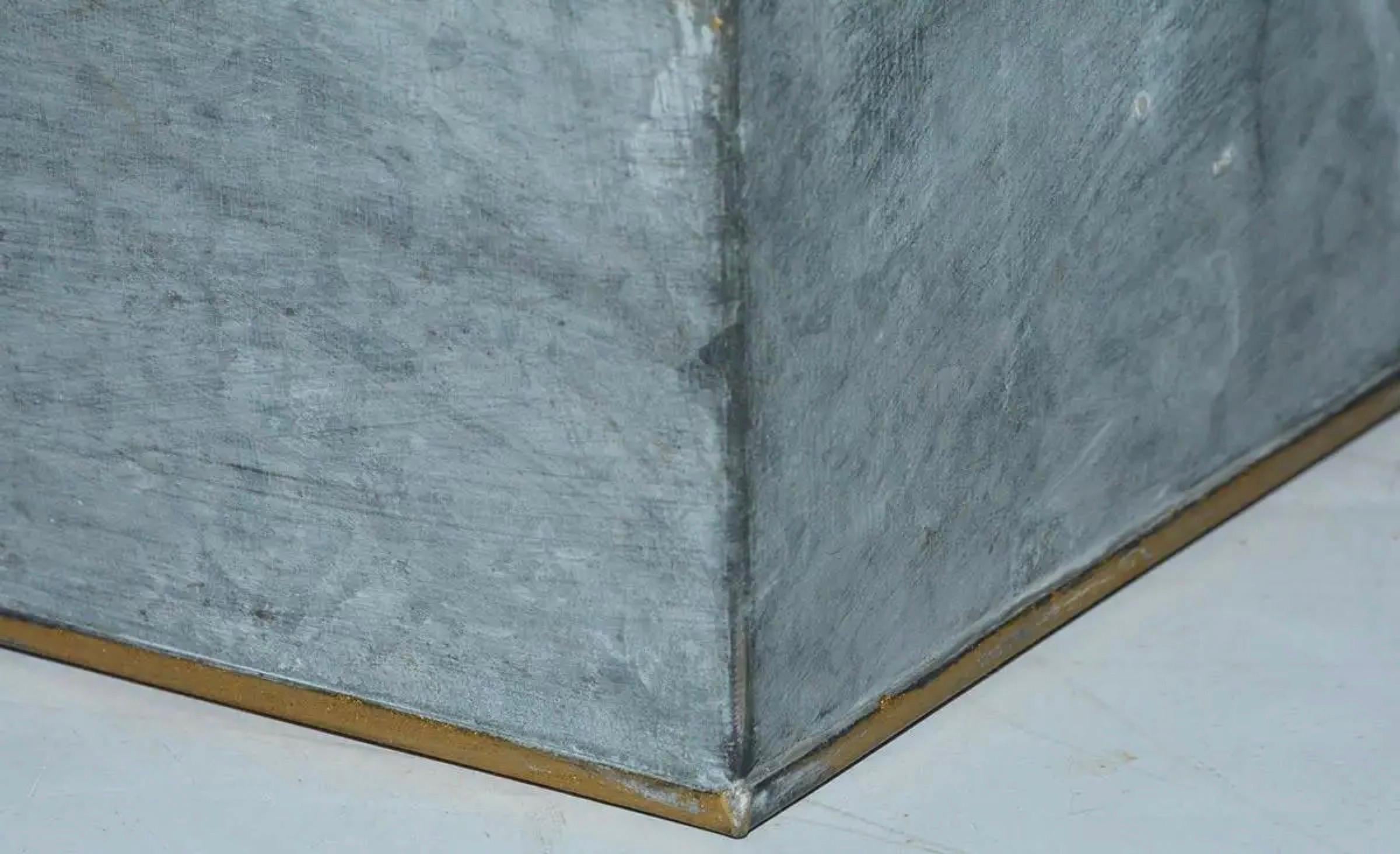 Tin Swedish Style Metal Gilt Edge Tissue Box