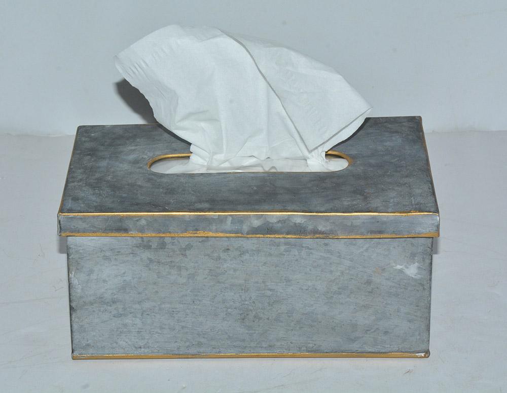 Swedish Style Metal Gilt Edge Tissue Box 1