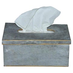 Swedish Style Metal Gilt Edge Tissue Box