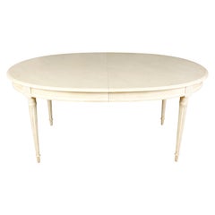 Swedish Style Oval Dining Table with Two Leaves