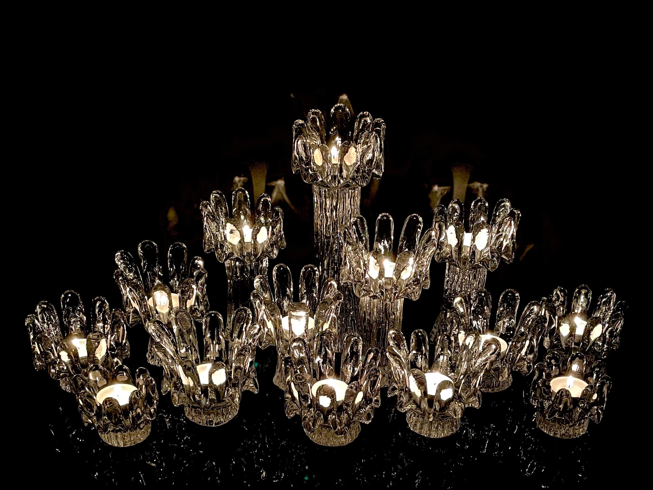 Suédois Collection de chandeliers en cristal Tournesol de Suède par Göran Wärff pour Kosta Boda en vente