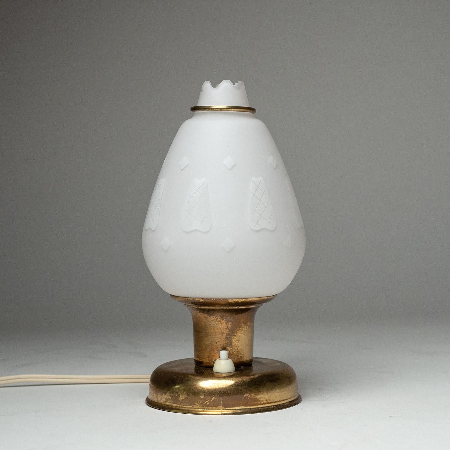 Brass Swedish Table Lamp, 1940s For Sale
