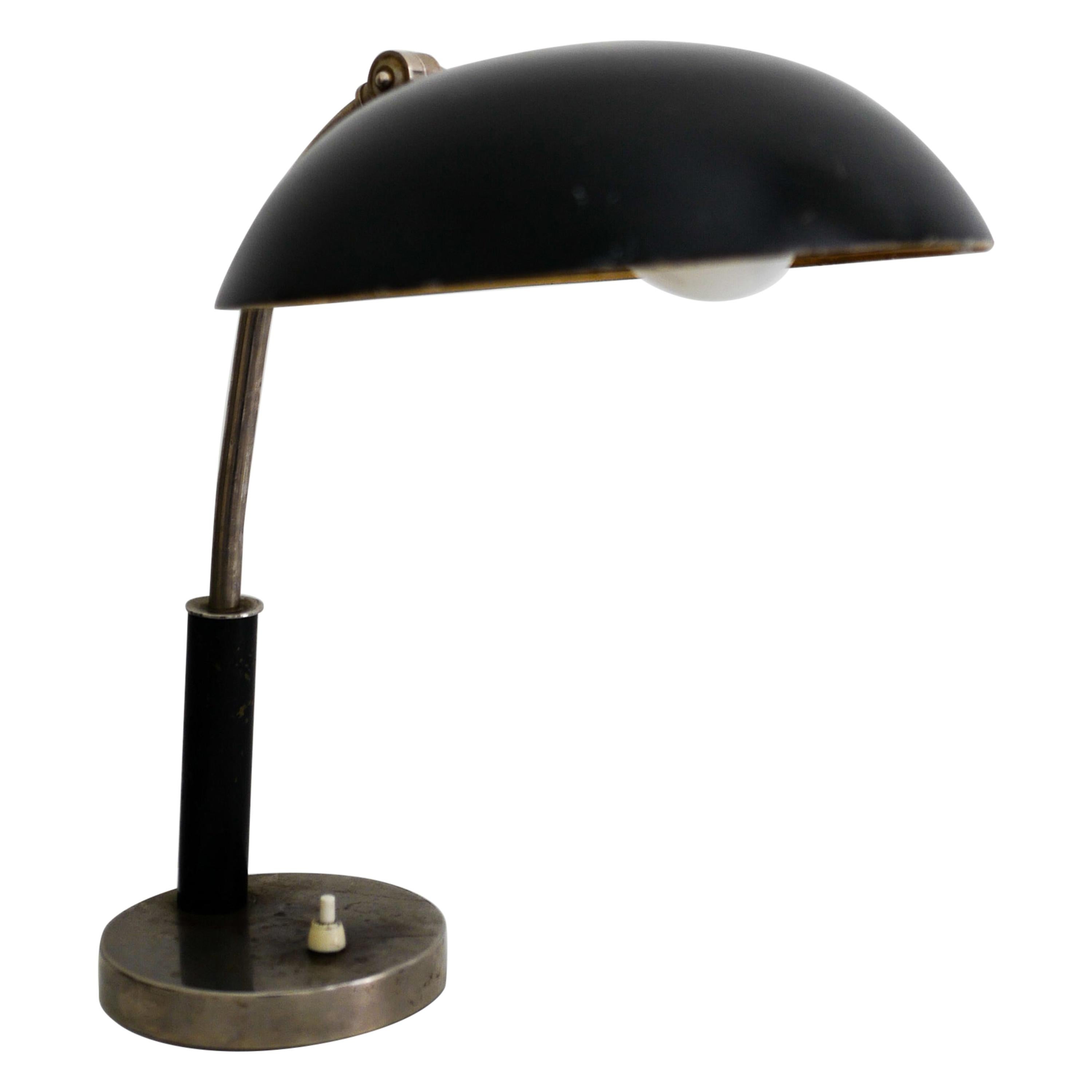 Swedish Table Lamp Art Deco Style in Metal, 1940s