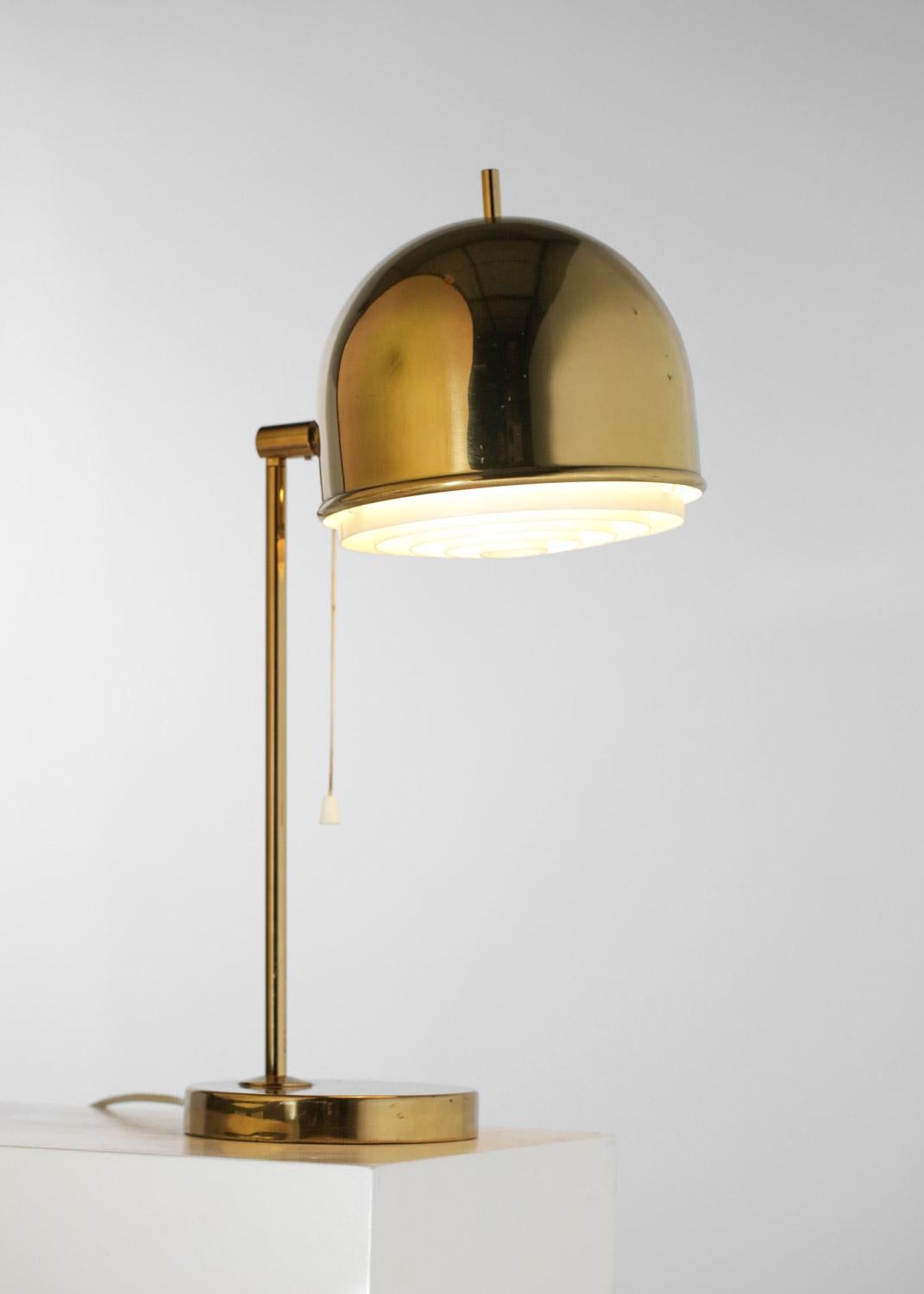 Lampe de table suédoise Bergboms B075 en laiton massif 1960 scandinave - G766 en vente 3