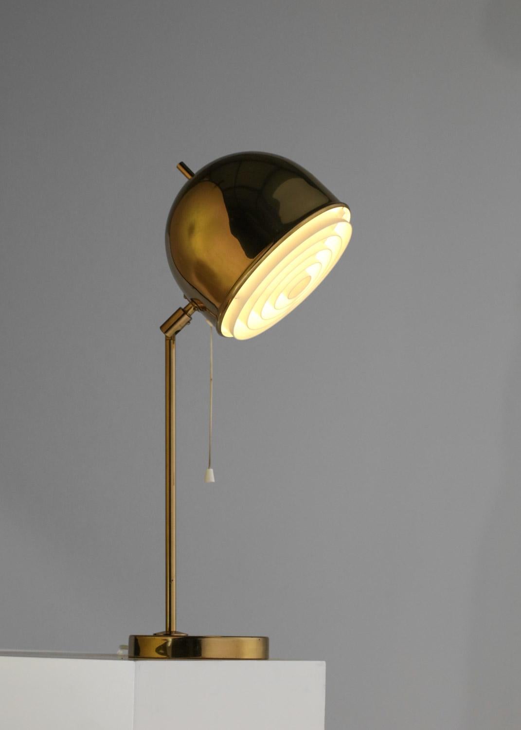 Swedish table lamp Bergboms B075 solid brass 1960 scandinavian - G766 For Sale 5