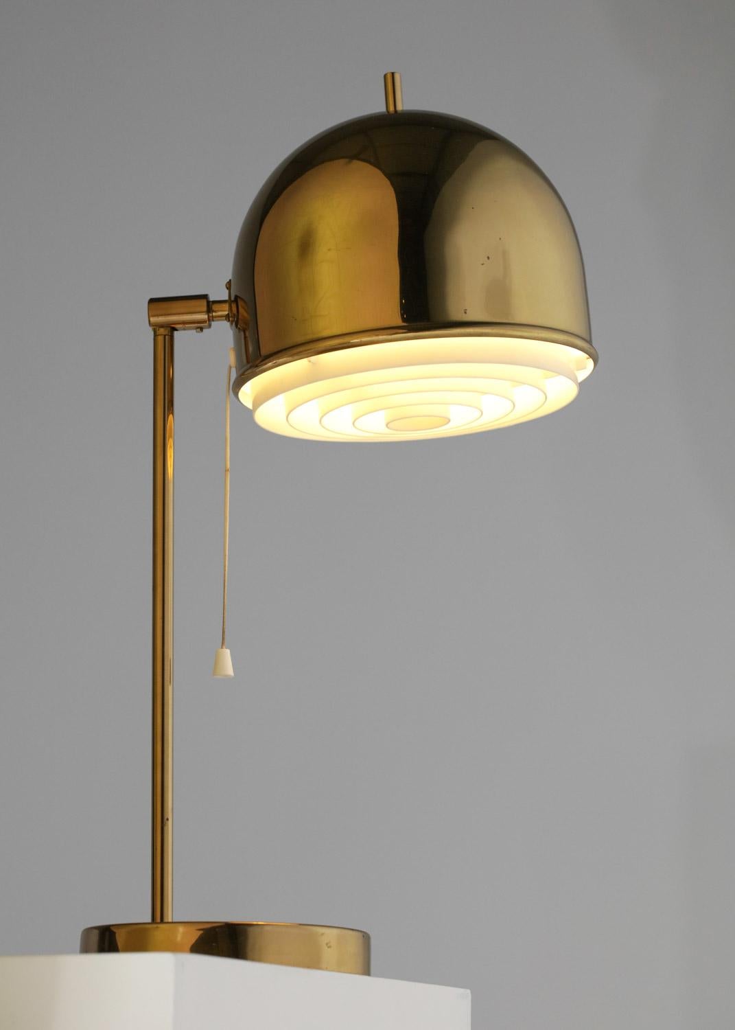 Lampe de table suédoise Bergboms B075 en laiton massif 1960 scandinave - G766 Bon état - En vente à Lyon, FR