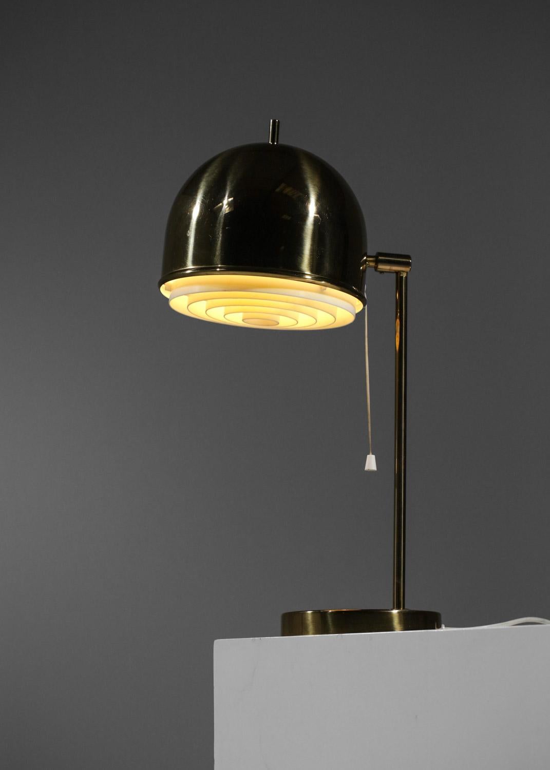 Lampe de table suédoise Bergboms B075 en laiton massif 1960 scandinave - G766 en vente 2