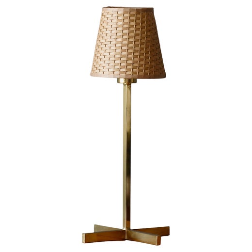 Swedish Table Lamp Brass Rattan Sweden 1970s For At 1stdibs Swedish Table Lamp Brass Rattan, Floor Lamps Naples Fl