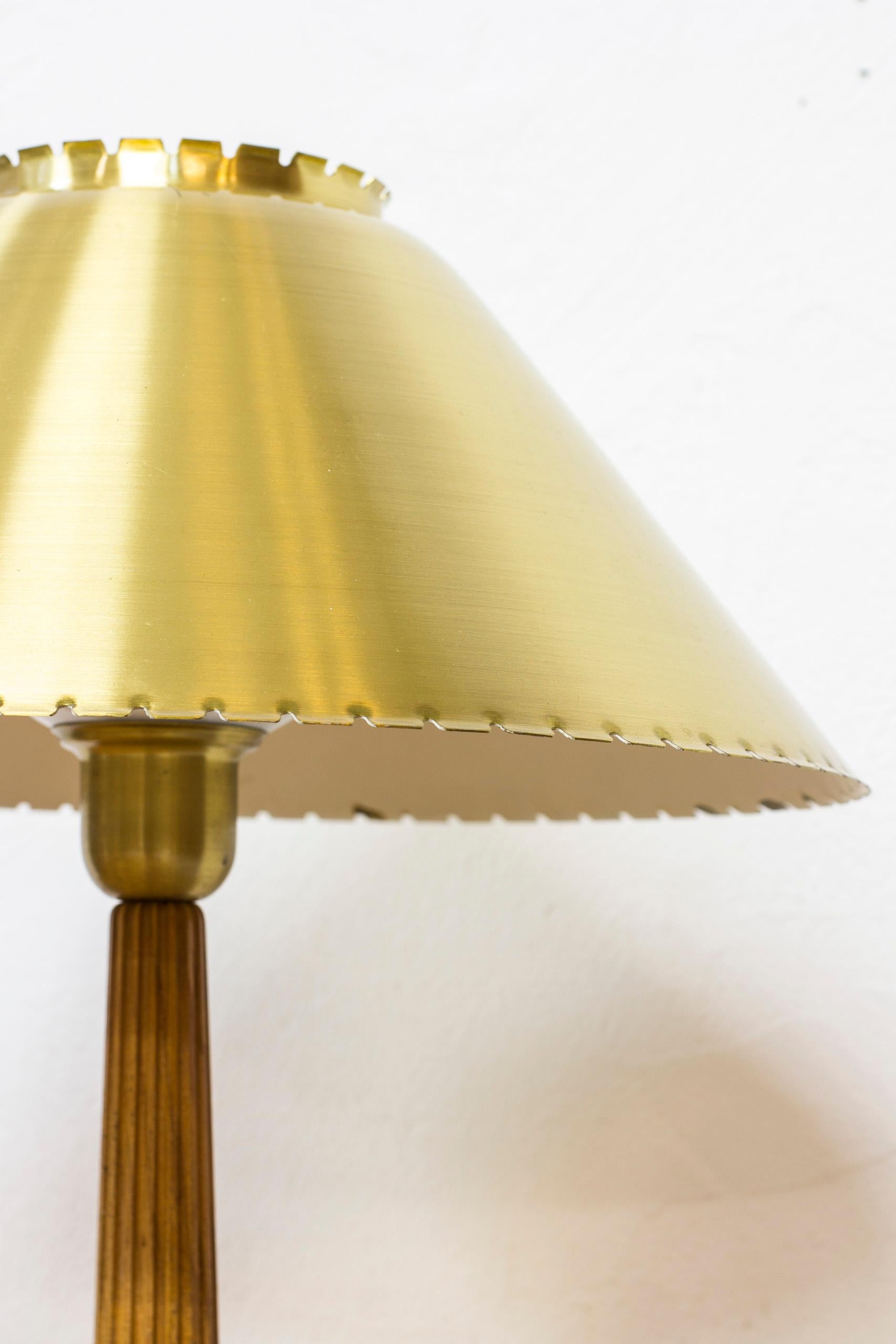 Brass Swedish Table Lamp by ASEA and Hans Bergström, 1950s