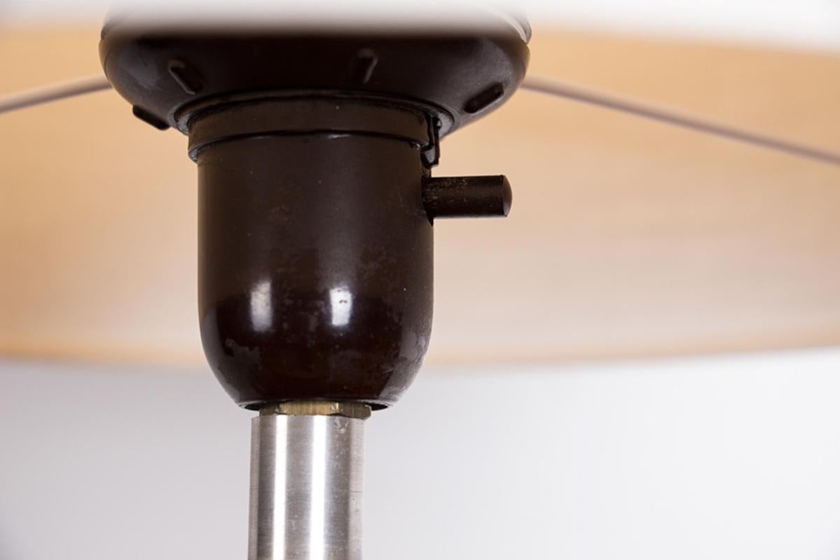Swedish table lamp in Aluminum, Rosewood and Bakelite by Bergboms 1960. For Sale 6