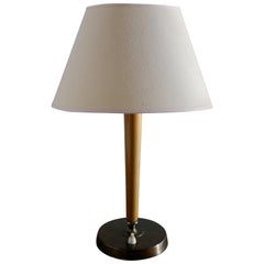 Swedish Table Lamp in Brass Produced for Nordiska Kompaniet, 1940s