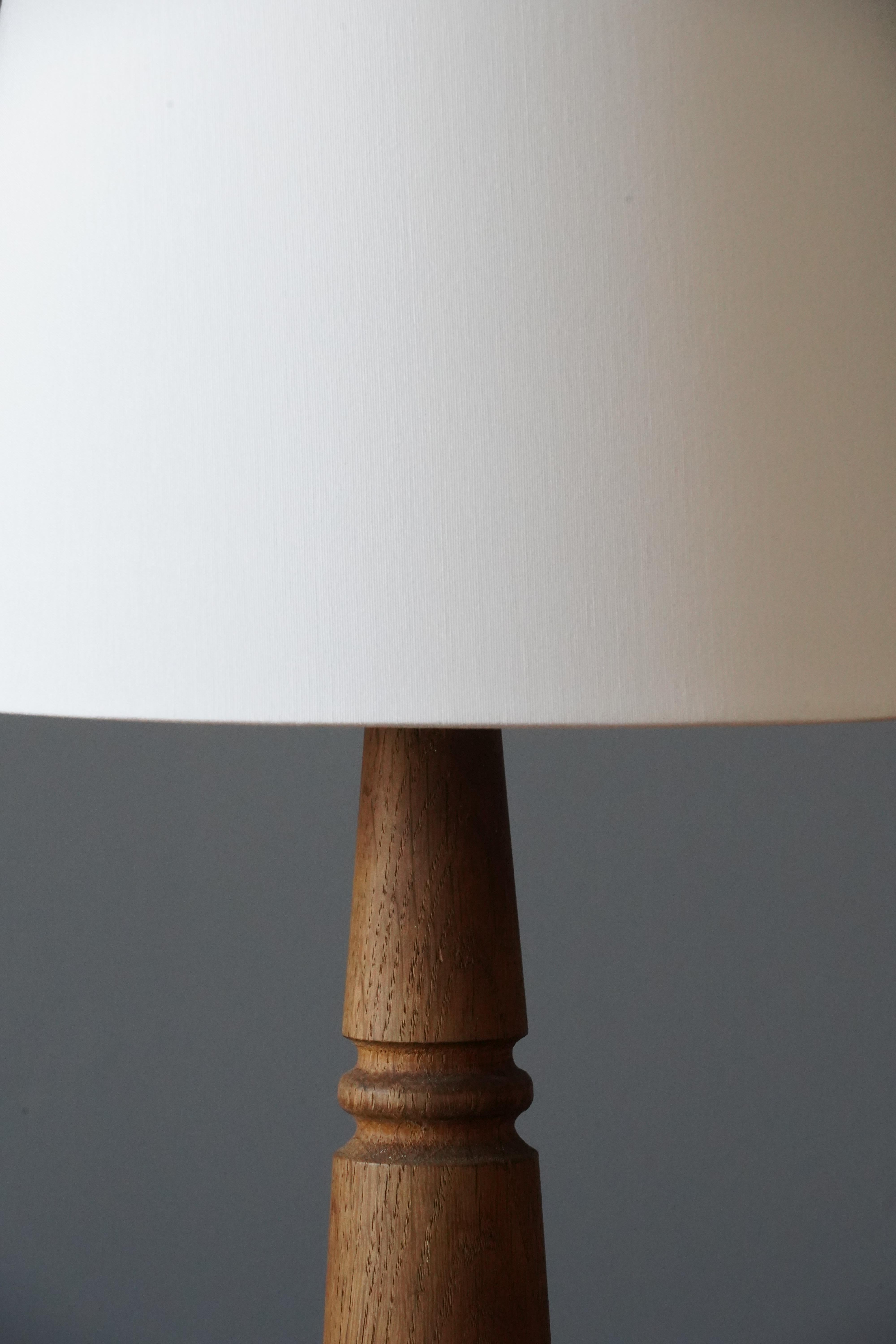 Modern Swedish, Table Lamp, Stained Pine, Sweden, 1940s