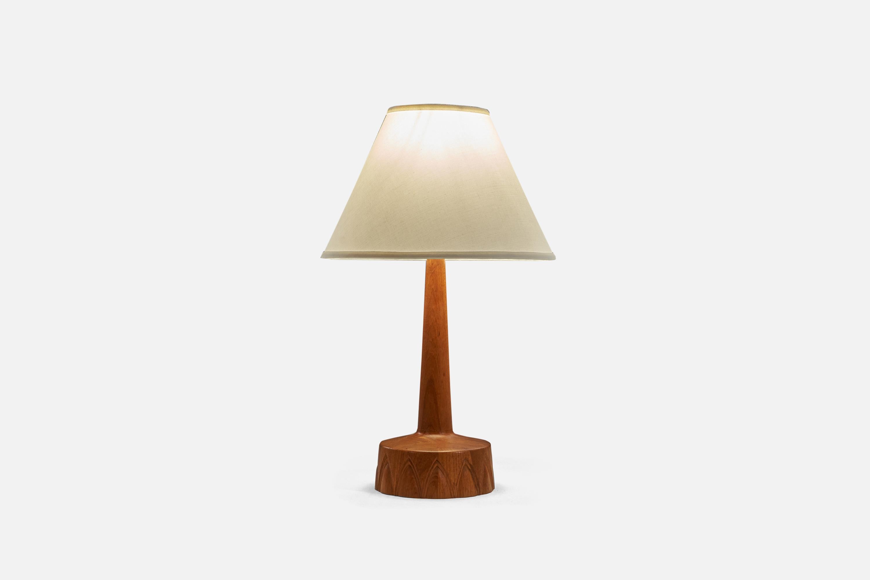 medium faux wood table lamp brown