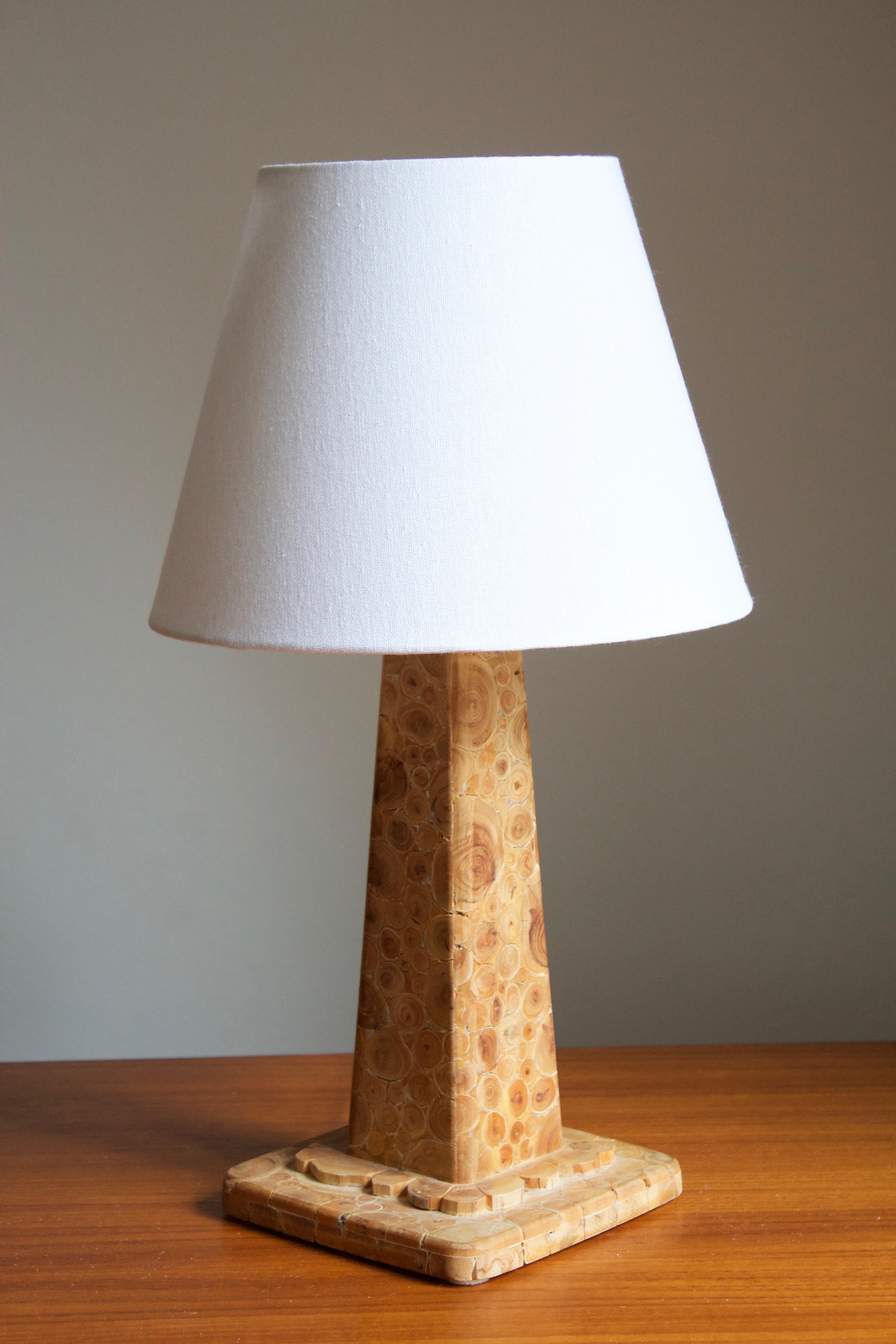 A table lamp. Produced in Fägersta, 1974. Signed and dated by Artist. Sold without lampshade.