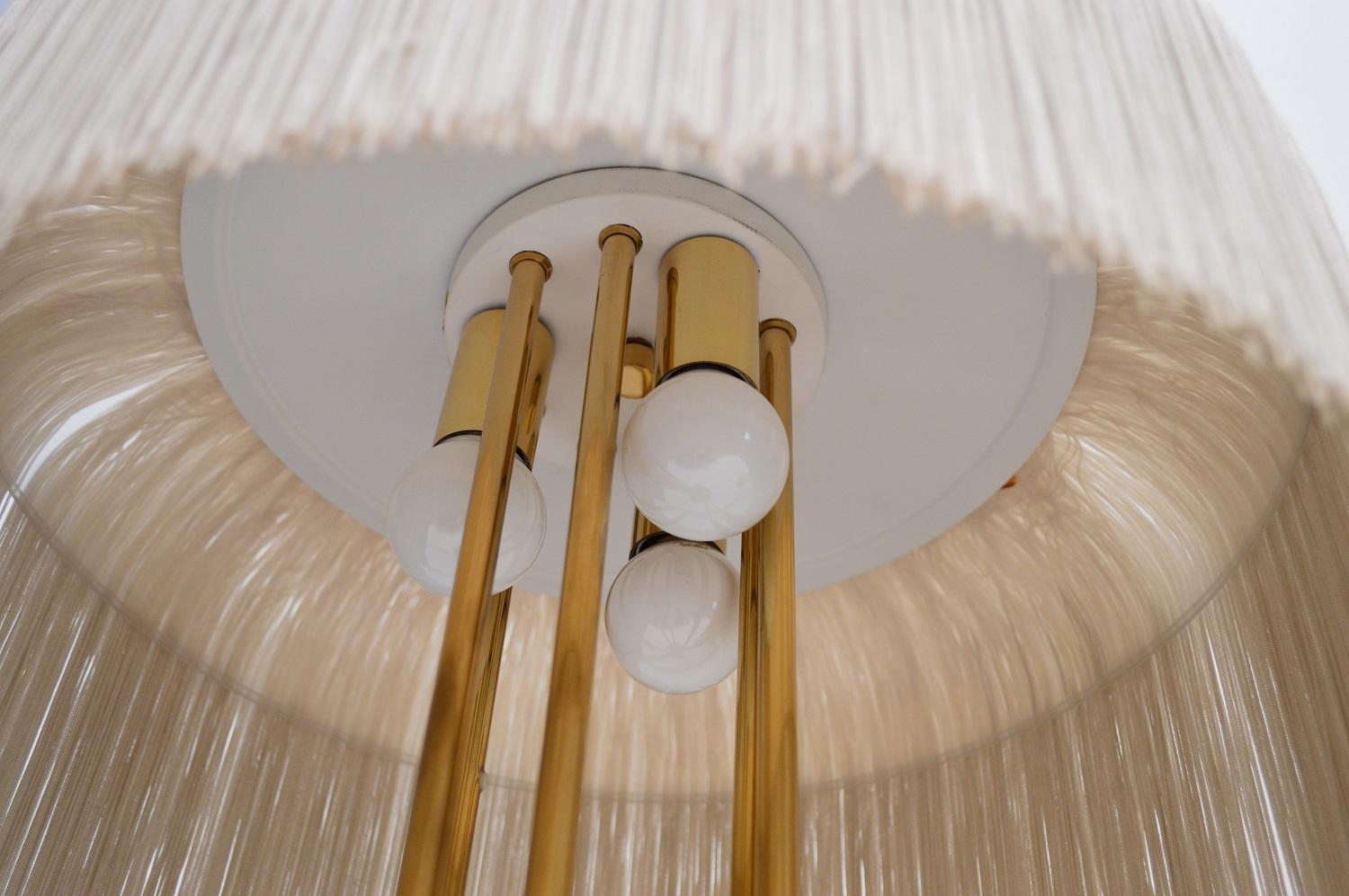 Swedish Table Lamps by Hans-Agne Jakobsson in Brass with Silk Fringe, 1950s 6