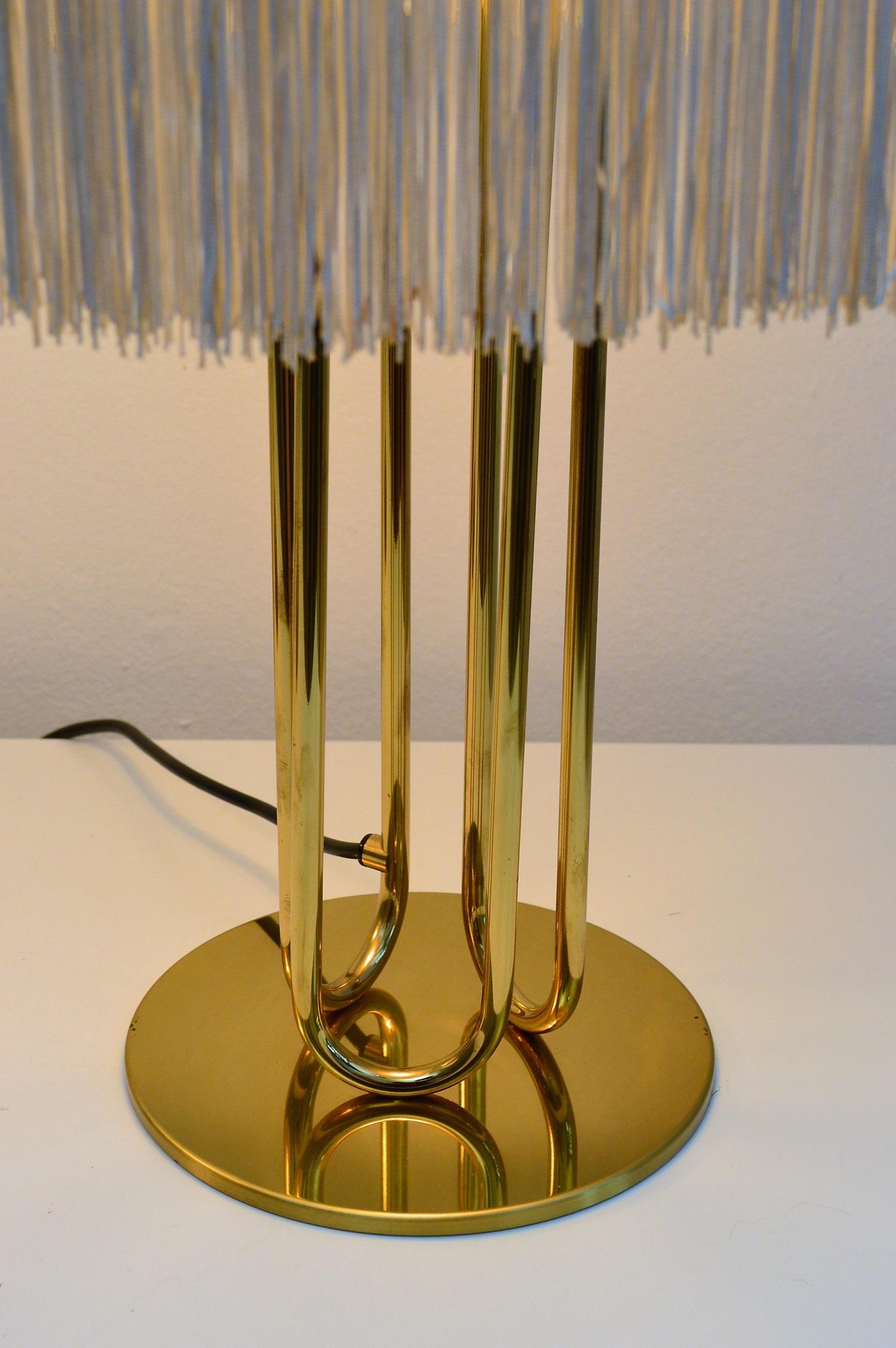 Swedish Table Lamps by Hans-Agne Jakobsson in Brass with Silk Fringe, 1950s 10
