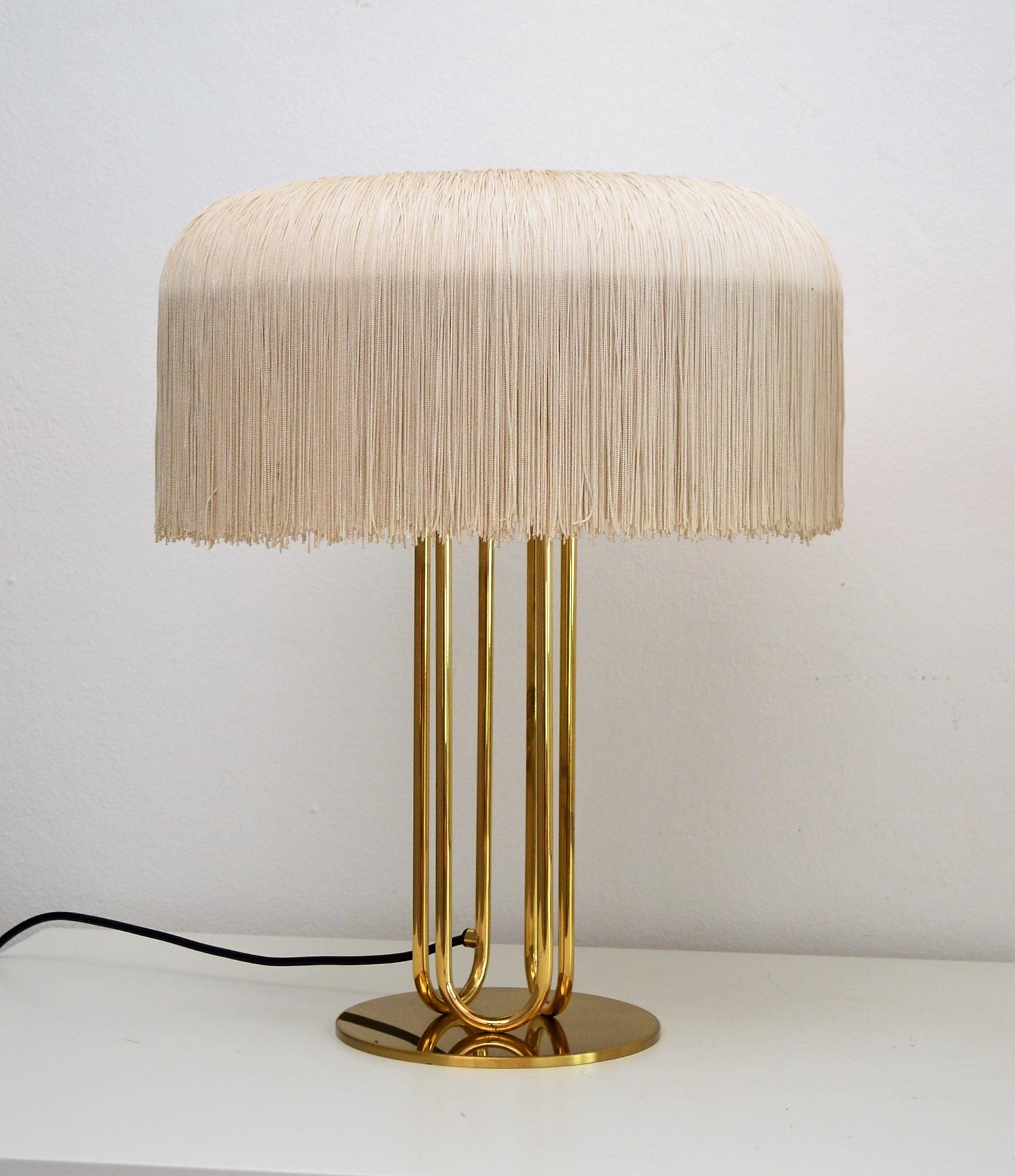 Swedish Table Lamps by Hans-Agne Jakobsson in Brass with Silk Fringe, 1950s 11
