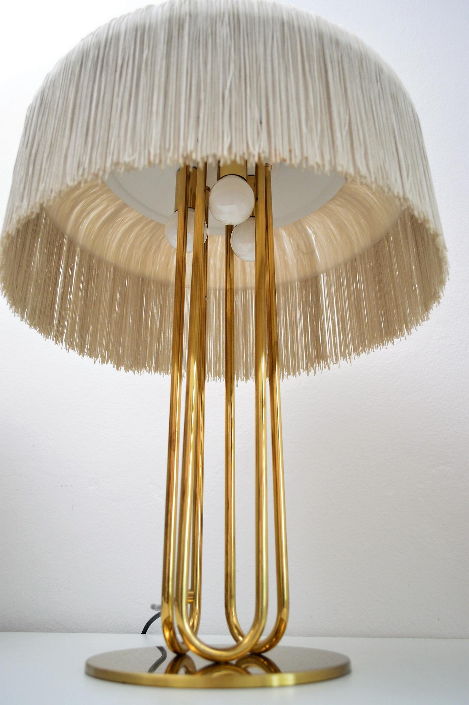 Mid-Century Modern Swedish Table Lamps by Hans-Agne Jakobsson in Brass with Silk Fringe, 1950s