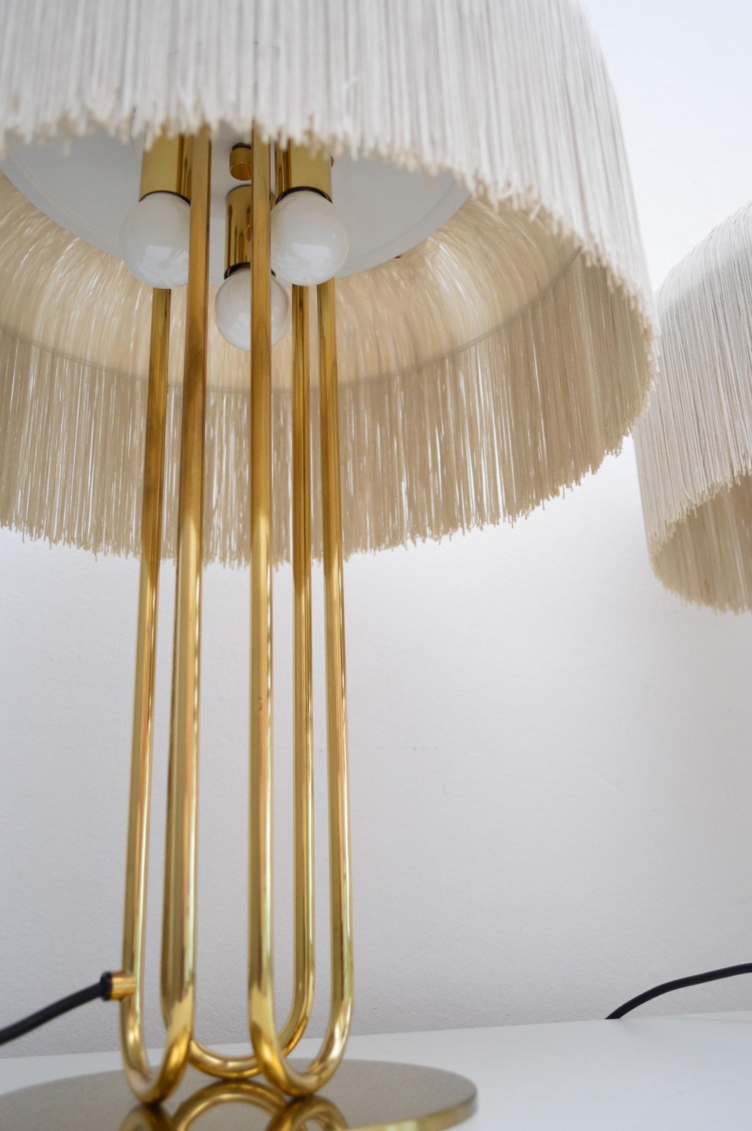 Swedish Table Lamps by Hans-Agne Jakobsson in Brass with Silk Fringe, 1950s 1