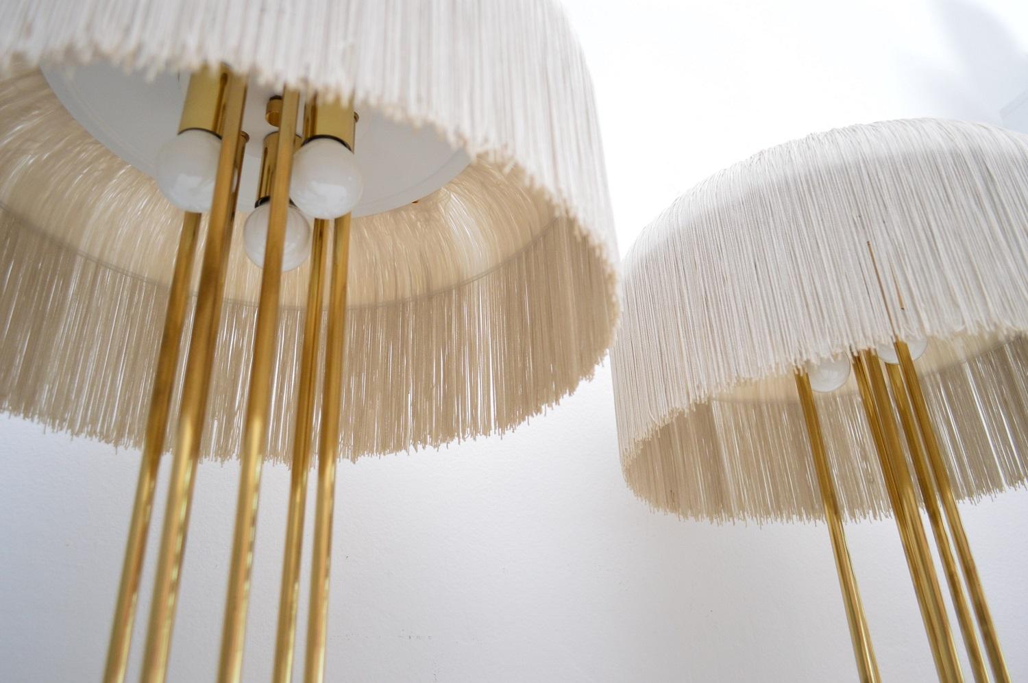 Swedish Table Lamps by Hans-Agne Jakobsson in Brass with Silk Fringe, 1950s 2