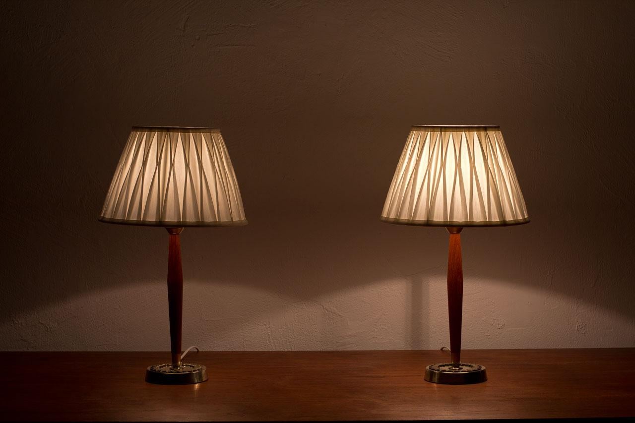 Swedish Table Lamps by Hans Bergström for ASEA, 1950s 5