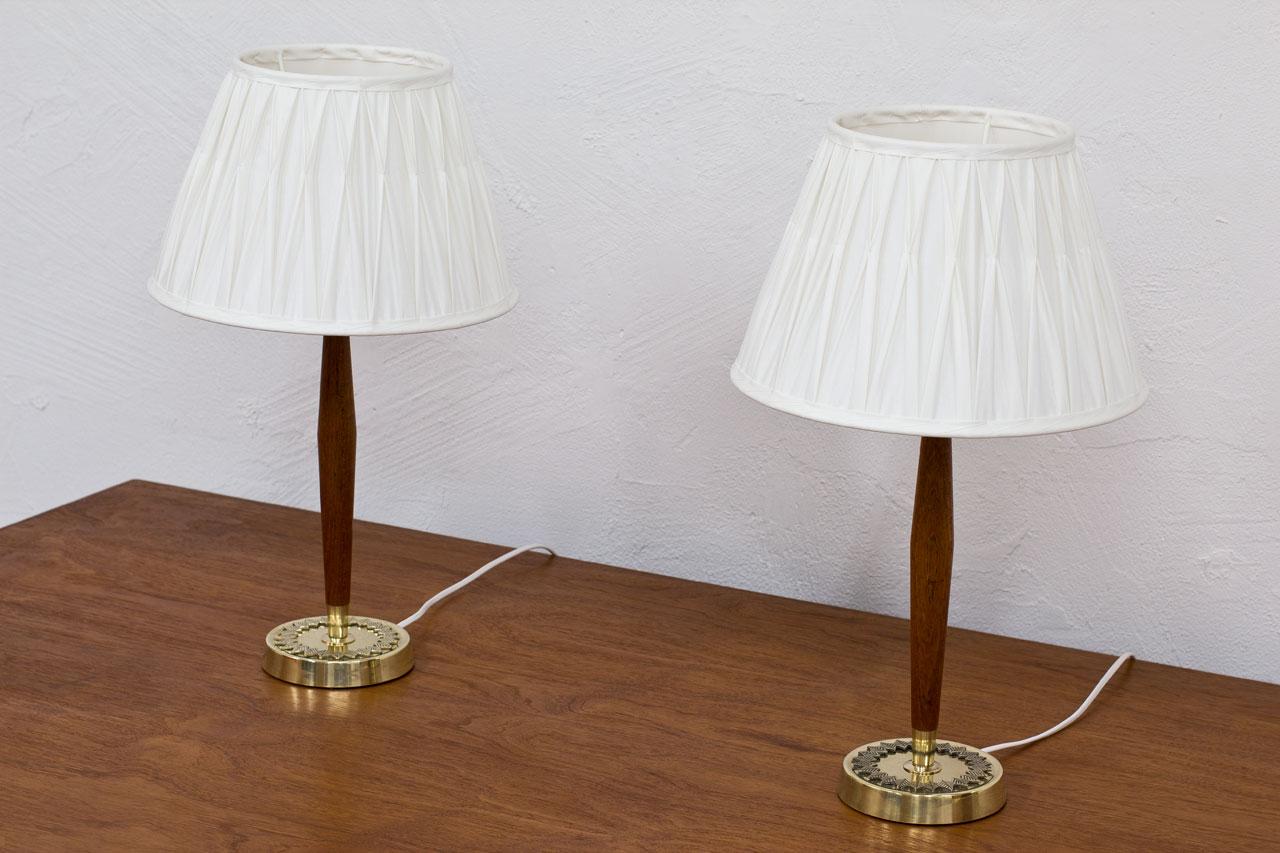 Scandinavian Modern Swedish Table Lamps by Hans Bergström for ASEA, 1950s