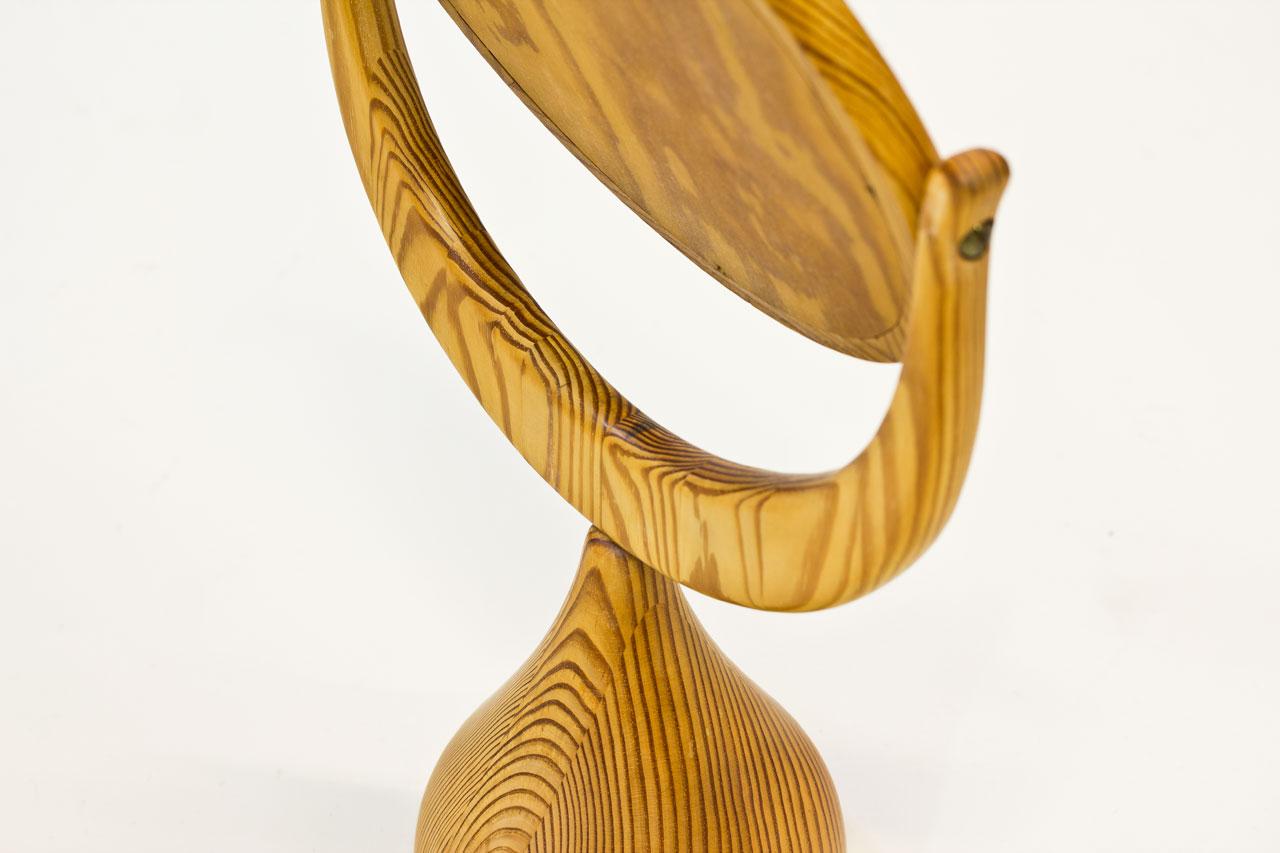 Swedish Table Mirror by Erik Höglund for Boda Trä, 1960s 2