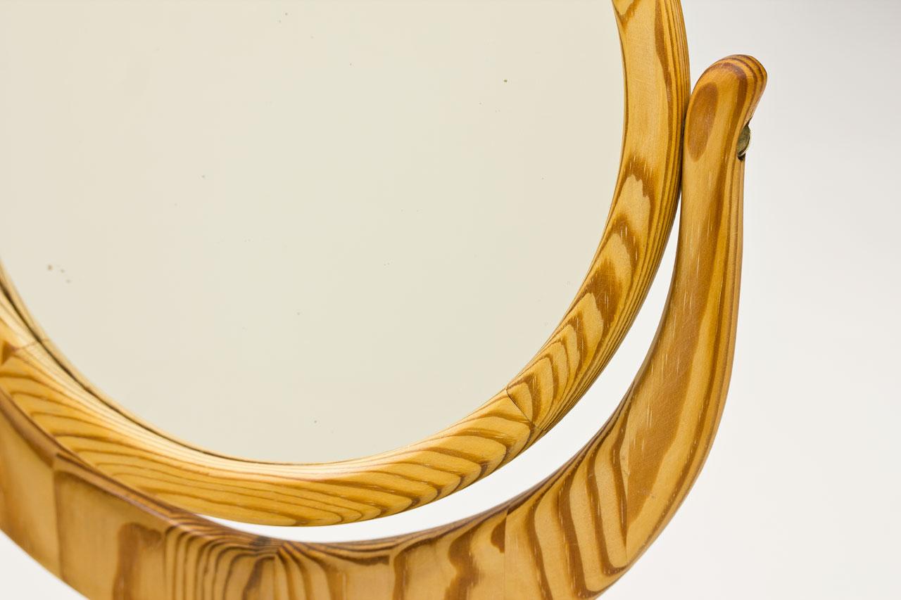 Swedish Table Mirror by Erik Höglund for Boda Trä, 1960s 3