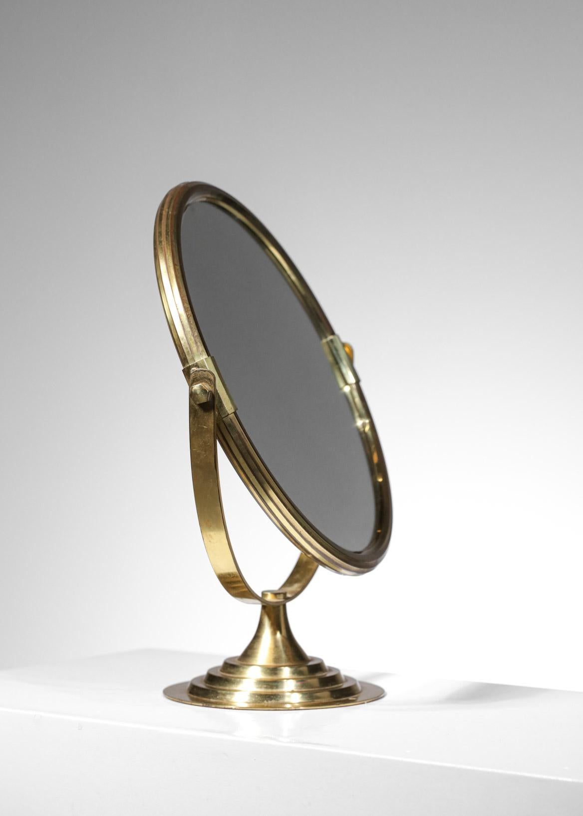 Swedish Table Mirror in Solid Brass from the 60s, G121 For Sale 5