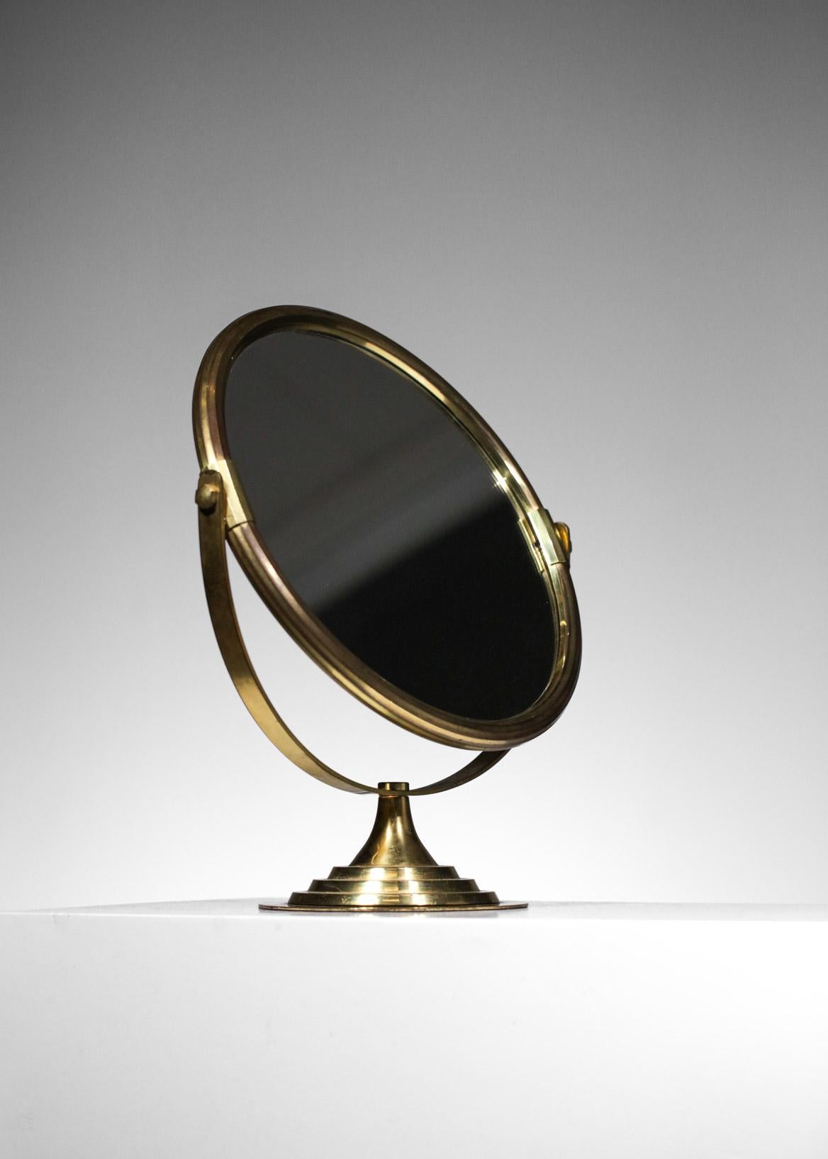 Swedish Table Mirror in Solid Brass from the 60s, G121 For Sale 4
