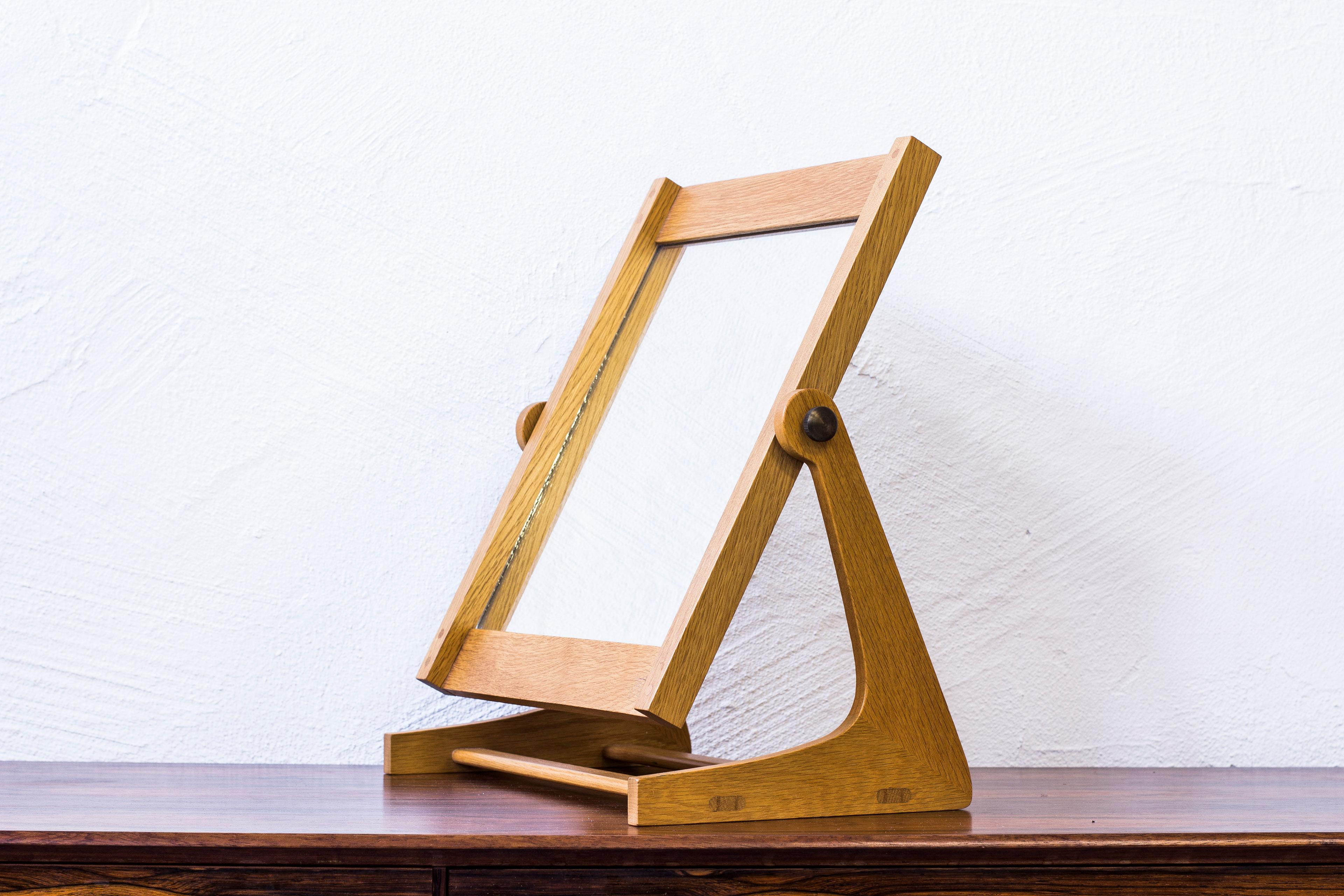 Brass Swedish Table Mirror 