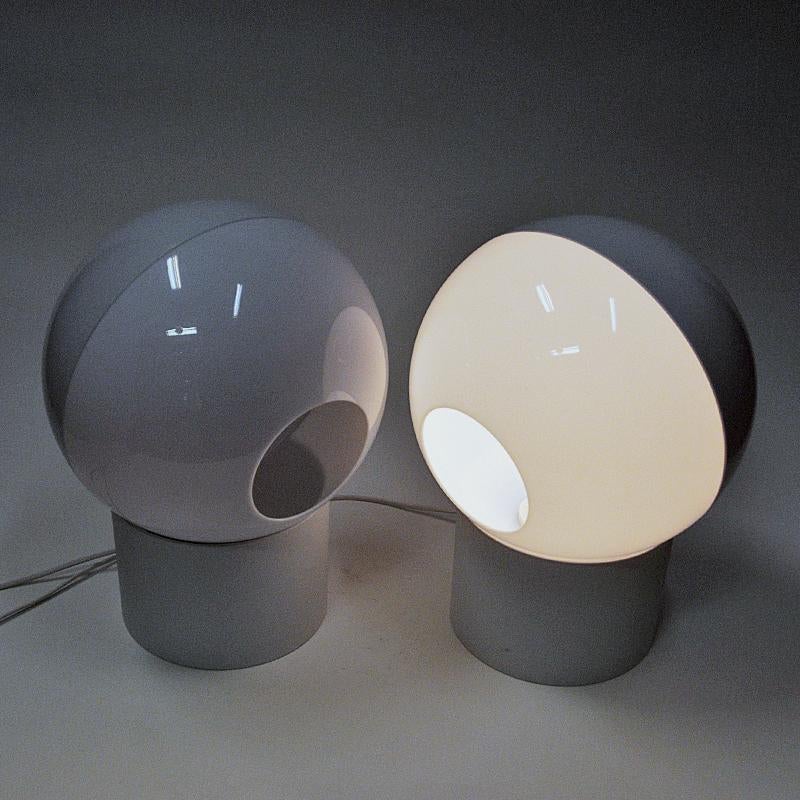 Swedish Tablelamp Pair 'Luno' 1241 by Uno & Östen Kristiansson for Luxus 1970s In Good Condition For Sale In Stockholm, SE