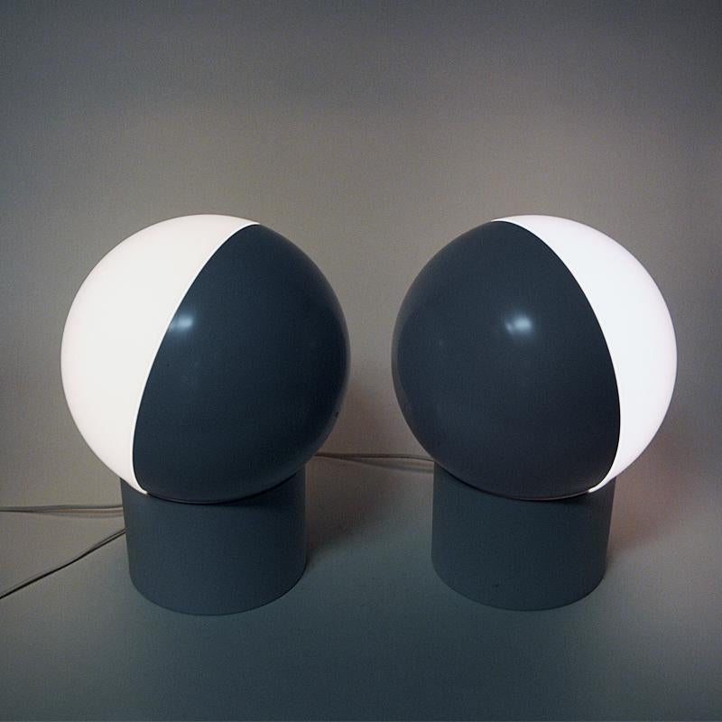 Swedish Tablelamp Pair 'Luno' 1241 by Uno & Östen Kristiansson for Luxus 1970s For Sale 1