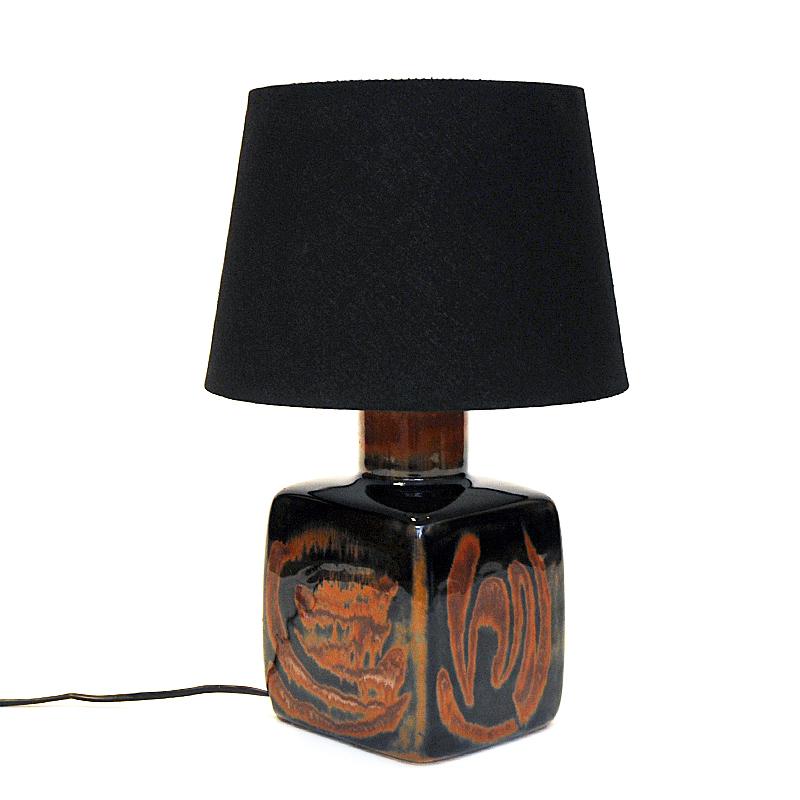 Swedish Table Lamp Sultan of Glazed Ceramic by Carl H. Stålhane, Rörstrand 1960s 1
