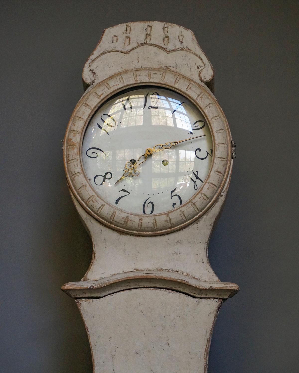 Rococo Swedish Tall Case Clock from Småland