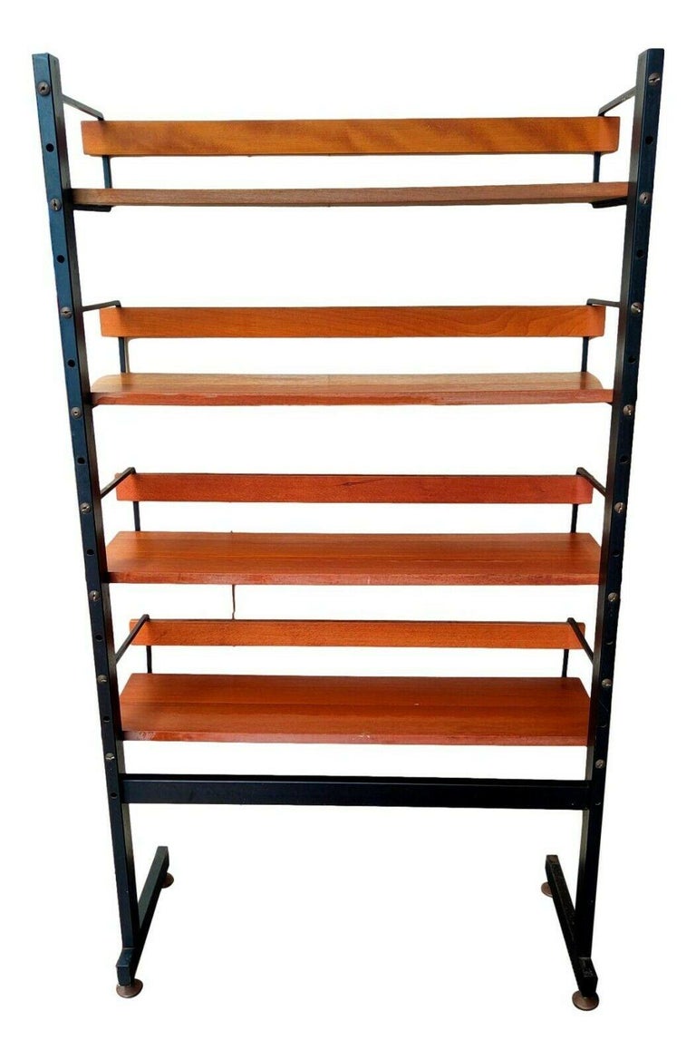 Swedish Teak Bookcase with 4 Shelves, 1960s For Sale at 1stDibs