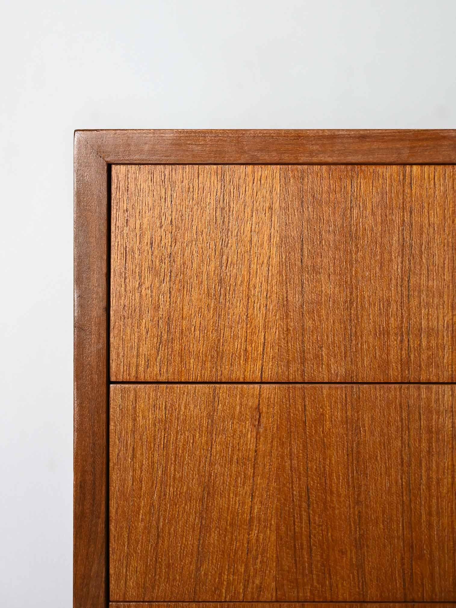 Teak Swedish teak cabinet with drawers and storage compartment