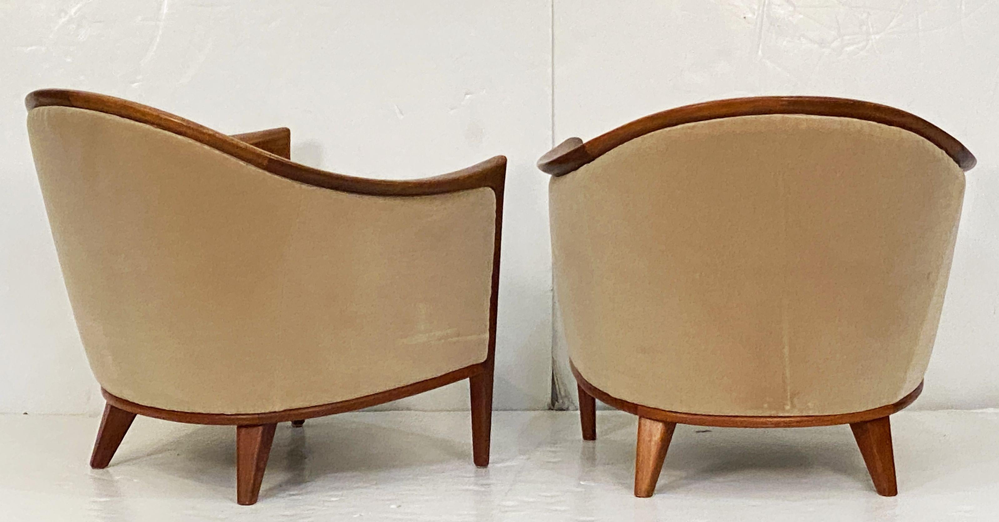 Fauteuils club ou de salon suédois en teck par Bertil Fridhagen, deux disponibles en vente 2
