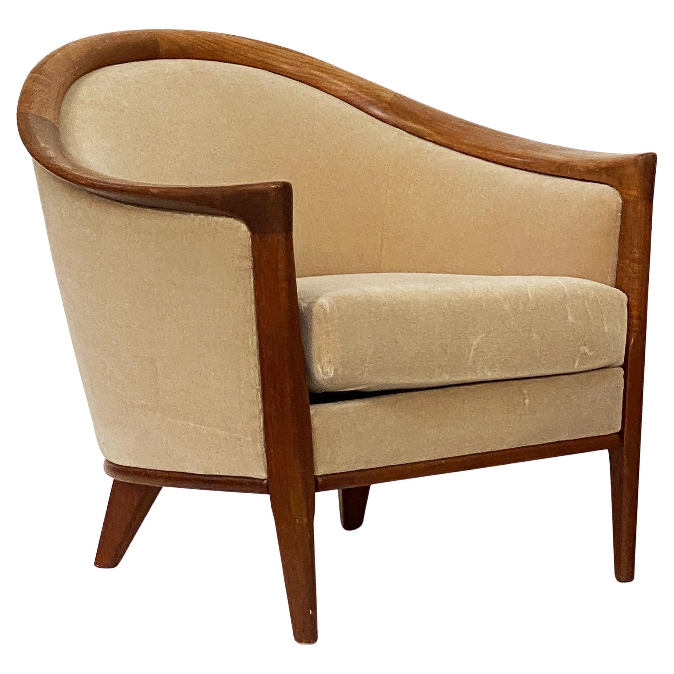 Swedish Teak Club or Lounge Chairs by Bertil Fridhagen - Two Available