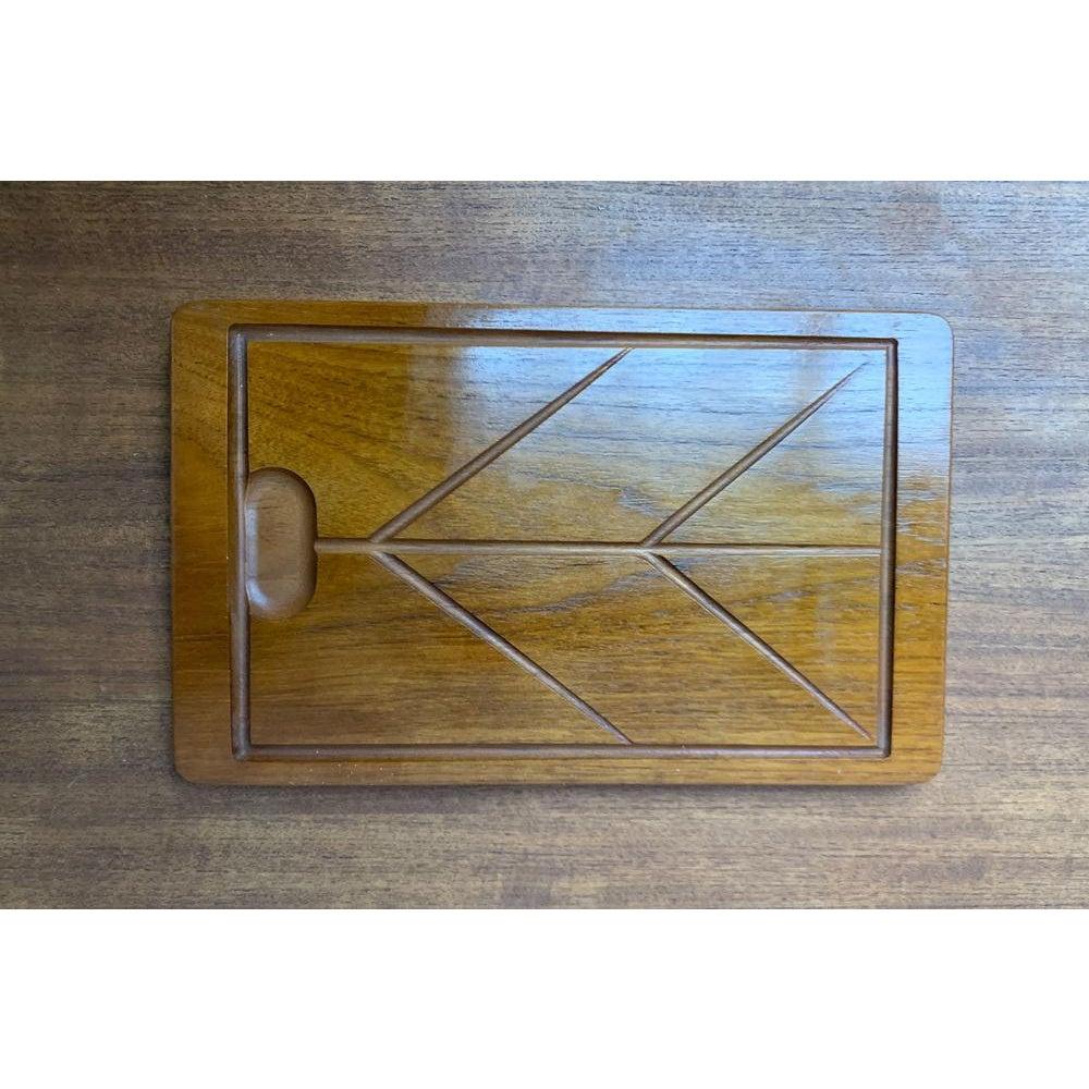 Tabla de cortar de teca sueca de Karl Holmberg, años 60 Teca en venta