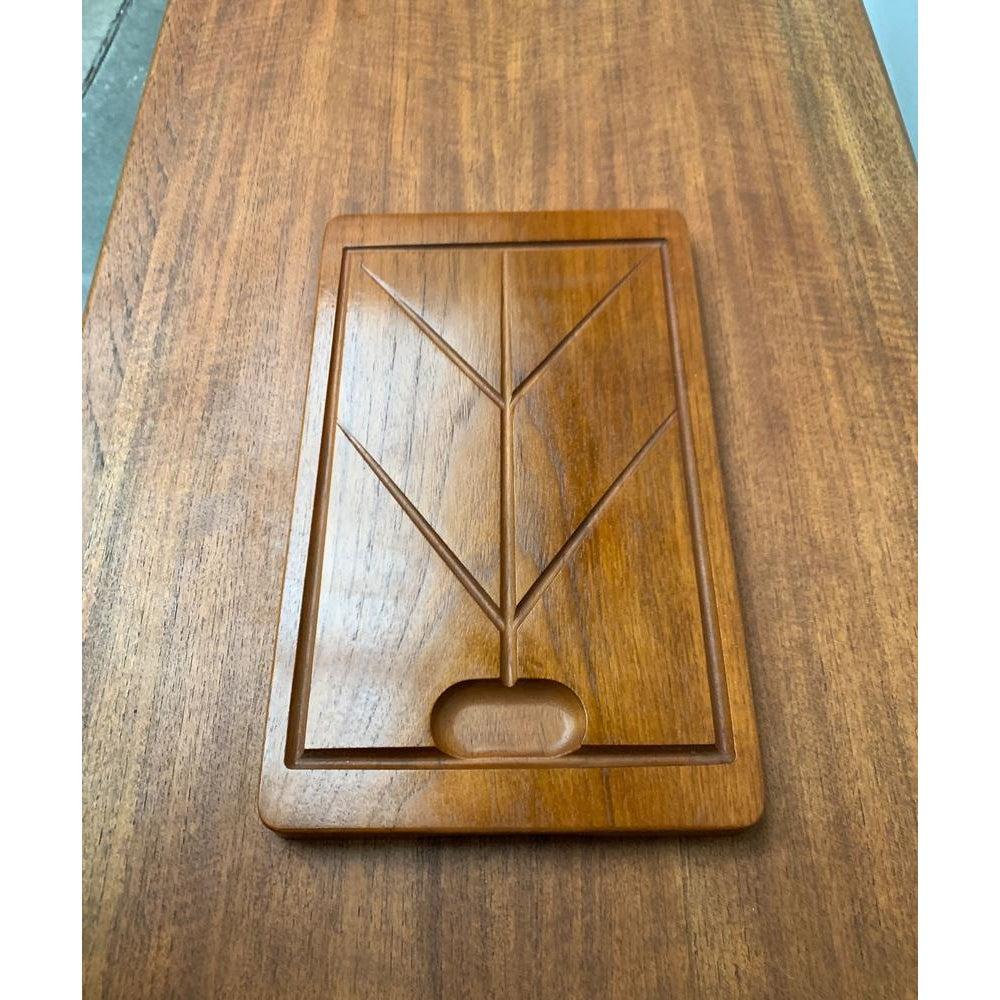 Tabla de cortar de teca sueca de Karl Holmberg, años 60 en venta 1