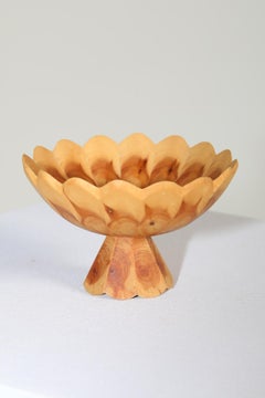 Ciotola decorativa svedese in teak, centrotavola scultoreo, anni '70