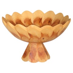 Ciotola decorativa svedese in teak, centrotavola scultoreo, anni '70