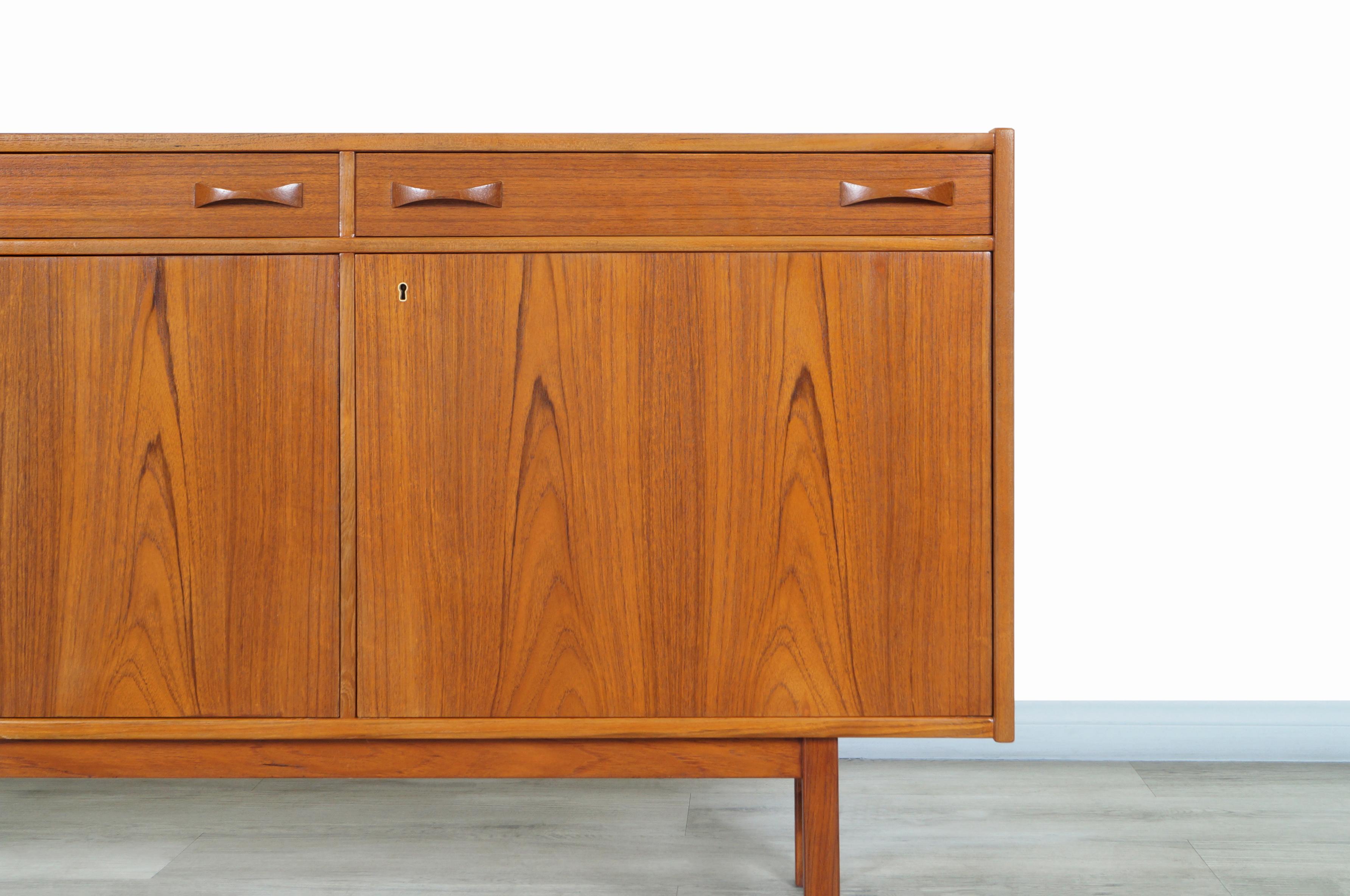 Swedish Teak Sideboard by Tage Olofsson for Ulferts Mobler In Excellent Condition In North Hollywood, CA