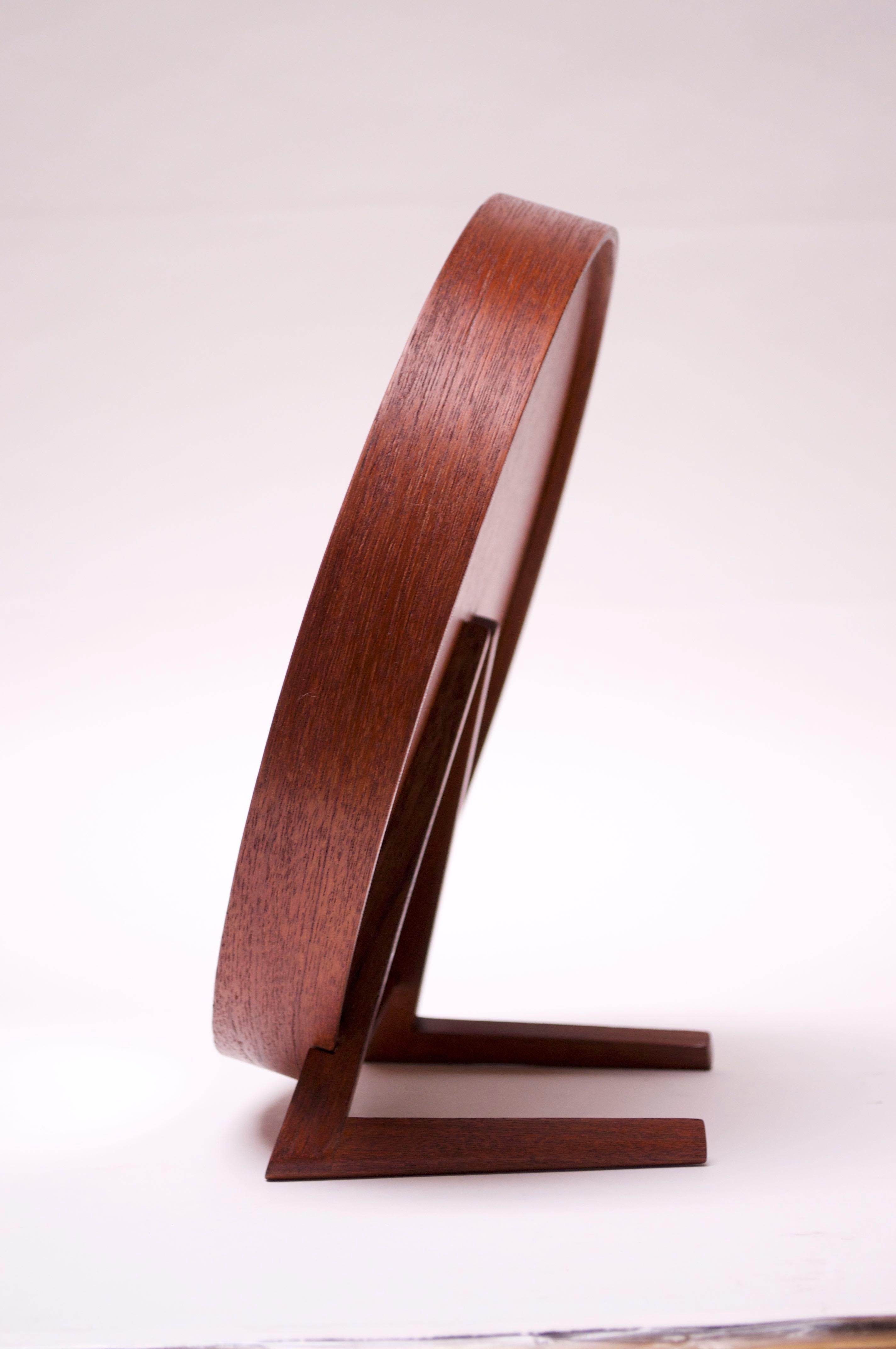 Mid-20th Century Swedish Teak Table Mirror by Uno and Östen Kristiansson for Luxus For Sale