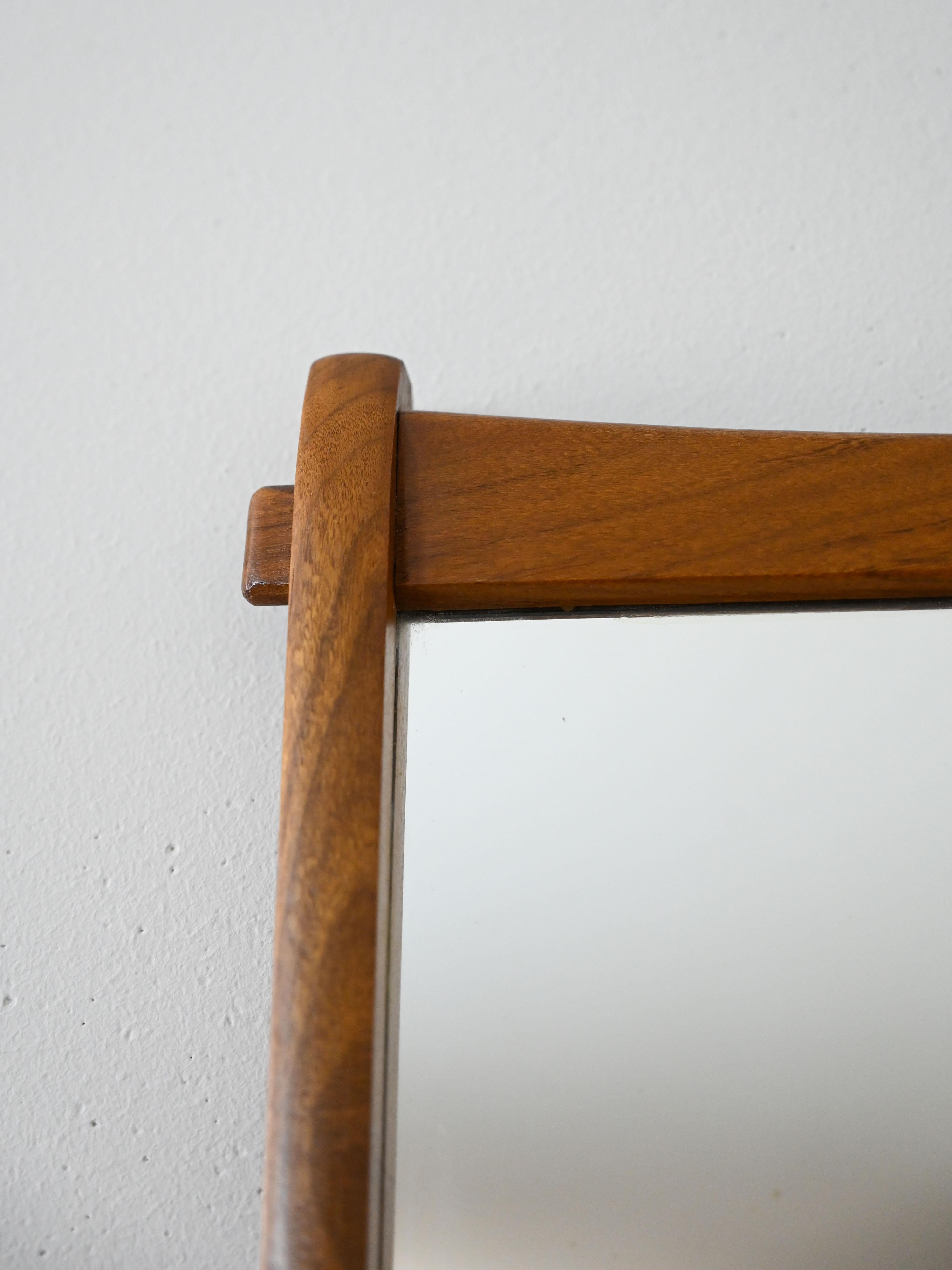 Scandinavian Modern Swedish Teak Wood Mirror For Sale